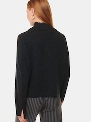 Whistles Grey Cashmere Funnel Neck Jumper - Image 2 of 5