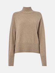 Whistles Brown Cashmere Funnel Neck Jumper - Image 5 of 5
