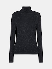 Whistles Black Annie Sparkle Roll Neck Jumper - Image 5 of 5