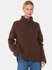Whistles Brown Wool Roll Neck Knit Jumper - Image 2 of 6
