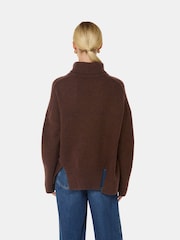 Whistles Brown Wool Roll Neck Knit Jumper - Image 3 of 6