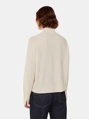 Whistles Cashmere Funnel Neck White Jumper - Image 2 of 5