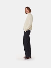Whistles Cashmere Funnel Neck White Jumper - Image 4 of 5