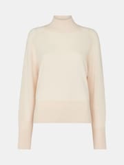 Whistles Cashmere Funnel Neck White Jumper - Image 5 of 5