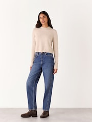 Whistles Cream Wool Cropped Sweater - Image 1 of 5
