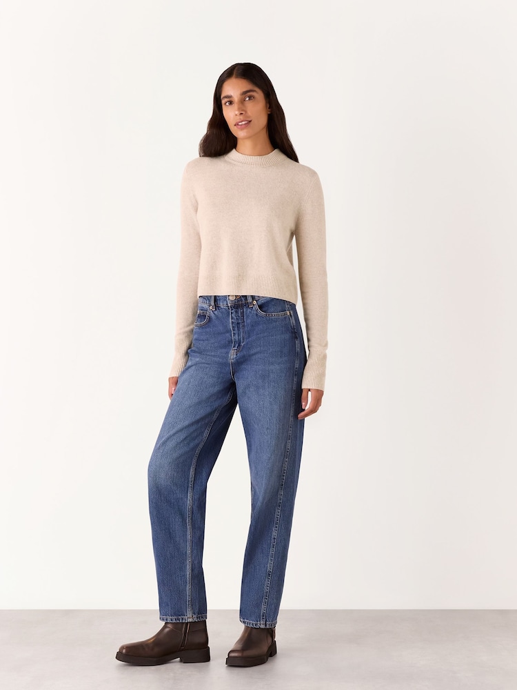 Whistles Cream Wool Cropped Sweater - Image 1 of 5