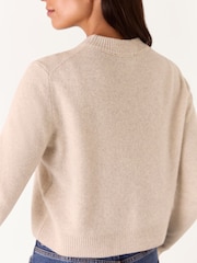 Whistles Cream Wool Cropped Sweater - Image 2 of 5