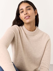 Whistles Cream Wool Cropped Sweater - Image 3 of 5