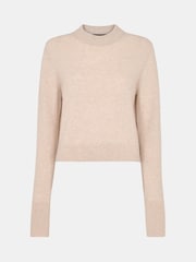Whistles Cream Wool Cropped Sweater - Image 5 of 5