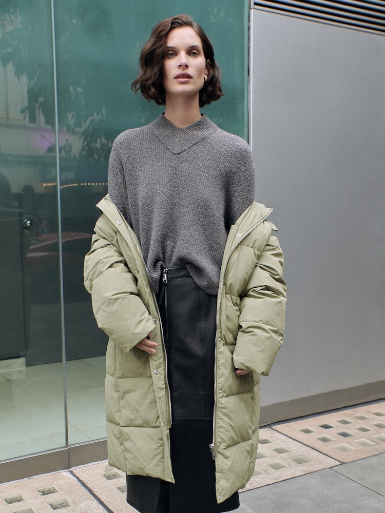 Whistles Grey V-Neck Wool Mix Knit Jumper - Image 1 of 6 Whistles Grey V-Neck Wool Mix Knit Jumper - Image 1 of 6