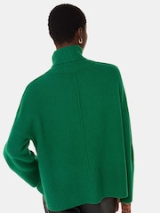 Whistles Green Wool Mix Roll Neck Knit Jumper - Image 2 of 5