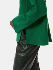Whistles Green Wool Mix Roll Neck Knit Jumper - Image 3 of 5