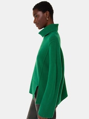 Whistles Green Wool Mix Roll Neck Knit Jumper - Image 4 of 5