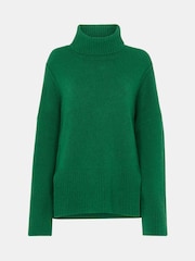 Whistles Green Wool Mix Roll Neck Knit Jumper - Image 5 of 5