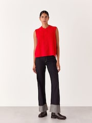 Whistles Red Cable Detail Knitted Tank - Image 1 of 4