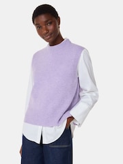 Whistles Purple Wool Sleeveless Tank - Image 3 of 5