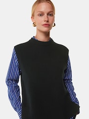 Whistles Wool Sleeveless Black Tank - Image 1 of 4