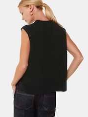 Whistles Wool Sleeveless Black Tank - Image 2 of 4