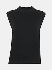 Whistles Wool Sleeveless Black Tank - Image 4 of 4