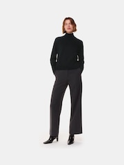 Whistles Cashmere Funnel Neck Black Jumper - Image 1 of 5
