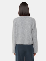 Whistles Grey Wool Mix Pocket Cardigan - Image 2 of 5