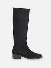 Whistles Black Lisi Stretch Knee High Boots - Image 1 of 4