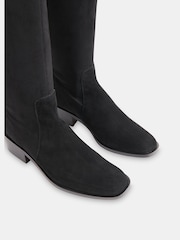 Whistles Black Lisi Stretch Knee High Boots - Image 3 of 4