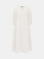 Whistles Gloria Linen Blend White Dress - Image 5 of 5