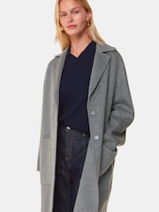 Whistles Grey Cassie Double Face Pocket Coat - Image 2 of 6