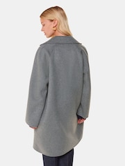 Whistles Grey Cassie Double Face Pocket Coat - Image 3 of 6