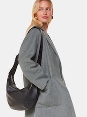 Whistles Grey Cassie Double Face Pocket Coat - Image 4 of 6