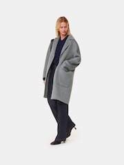 Whistles Grey Cassie Double Face Pocket Coat - Image 5 of 6