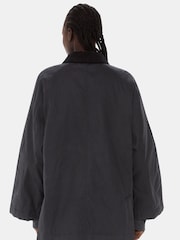 Whistles Black Fern Waxed 100% Cotton Jacket - Image 3 of 6