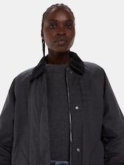 Whistles Black Fern Waxed 100% Cotton Jacket - Image 4 of 6