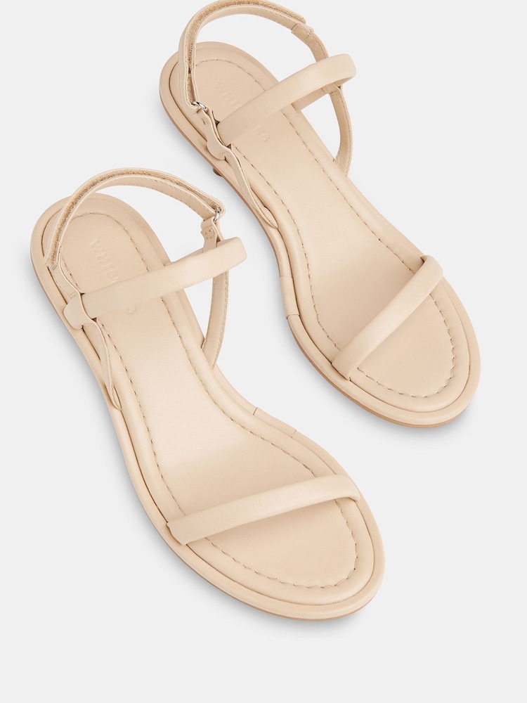 Whistles Nude Enslee Heeled Sandals - Image 2 of 4 Whistles Nude Enslee Heeled Sandals - Image 2 of 4