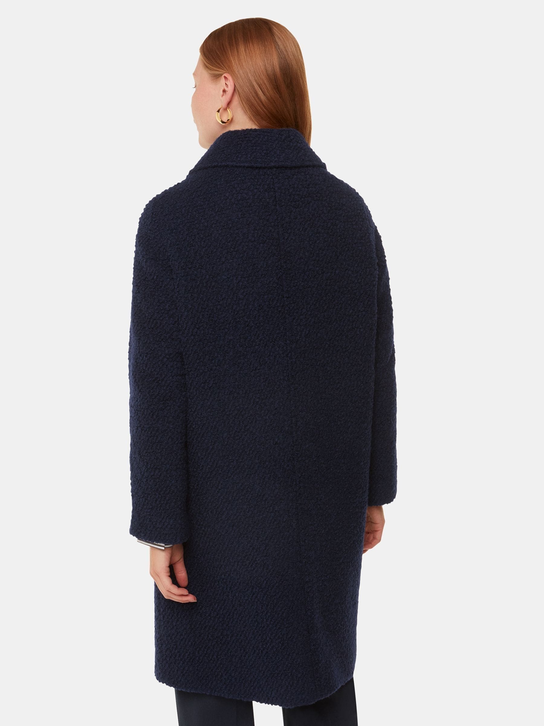 Buy Whistles Blue Romy Boucle Coat from Next USA