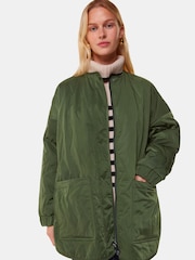 Whistles Green Esther Quilted Coat - Image 5 of 6