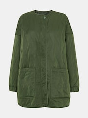 Whistles Green Esther Quilted Coat - Image 6 of 6