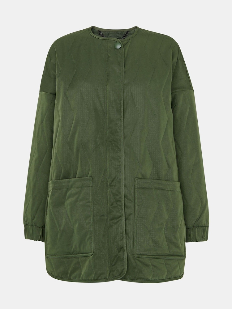 Whistles Green Esther Quilted Coat - Image 6 of 6 Whistles Green Esther Quilted Coat - Image 6 of 6