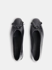 Whistles Black Cilou Tassel Croc Ballet Pumps - Image 2 of 5
