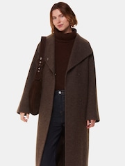 Nude - Whistles Morgan Guler înalt Negru Coat - Image 3 of 6