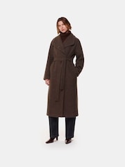 Nude - Whistles Morgan Guler înalt Negru Coat - Image 5 of 6