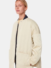 Whistles Esther Quilted Nude Coat - Image 3 of 5