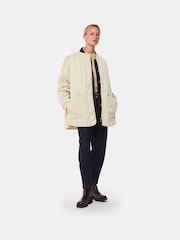 Whistles Esther Quilted Nude Coat - Image 4 of 5