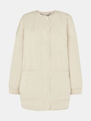 Whistles Esther Quilted Nude Coat - Image 5 of 5