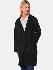 Whistles Cassie Double Face Pocket Black Coat - Image 1 of 5