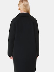Whistles Cassie Double Face Pocket Black Coat - Image 2 of 5