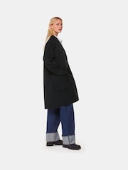 Whistles Cassie Double Face Pocket Black Coat - Image 3 of 5