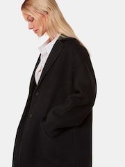Whistles Cassie Double Face Pocket Black Coat - Image 4 of 5