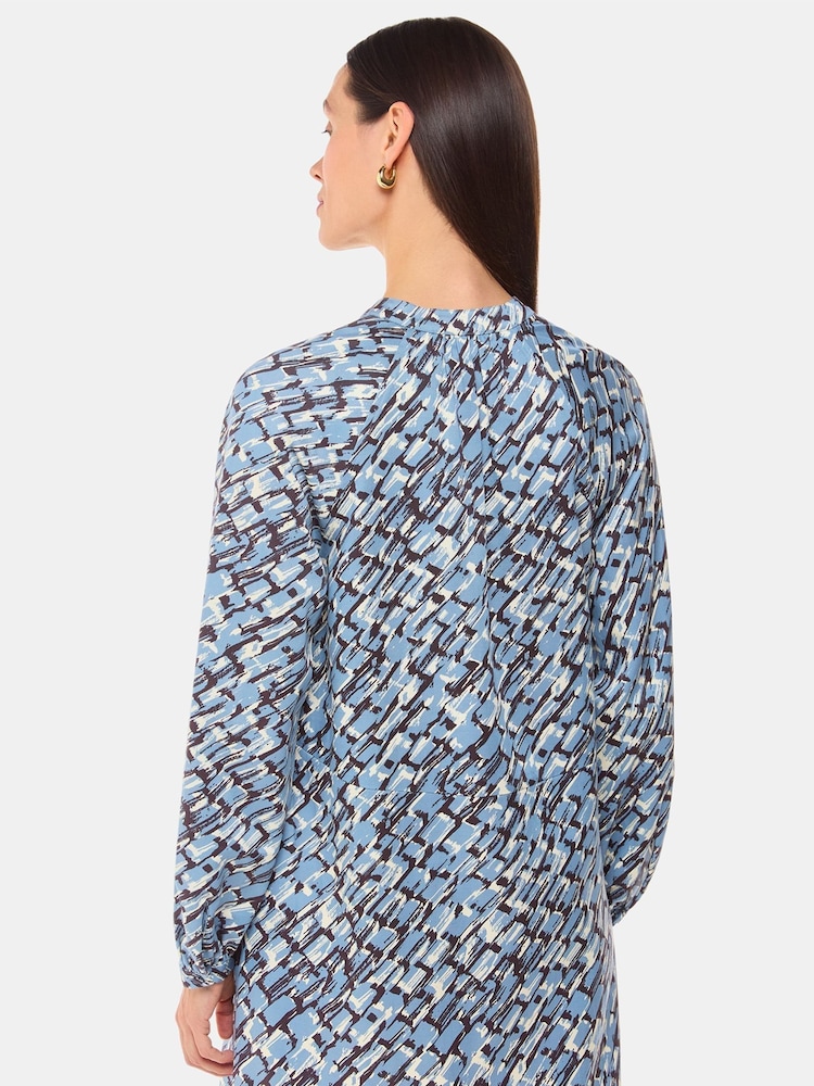 Whistles Blue Feathered Wing Marnie Dress - Image 2 of 5
